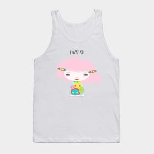 Smiley Face Girl Tank Top